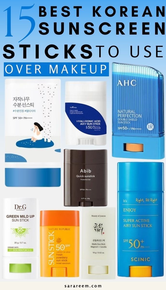 15 Best Korean Sunscreen Sticks to Use Over Makeup