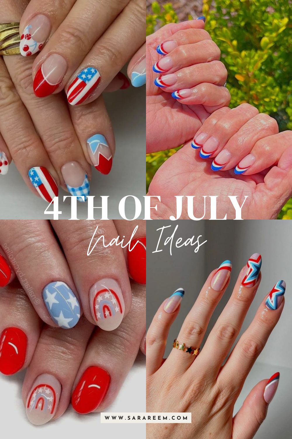 4th of July nails