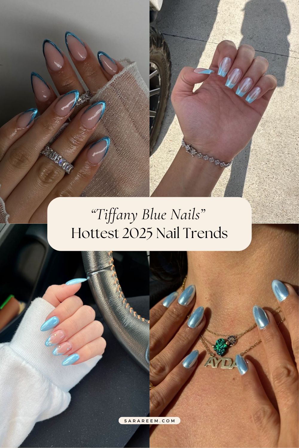 Tiffany Blue Nails - 2025 nail trends and nail colors