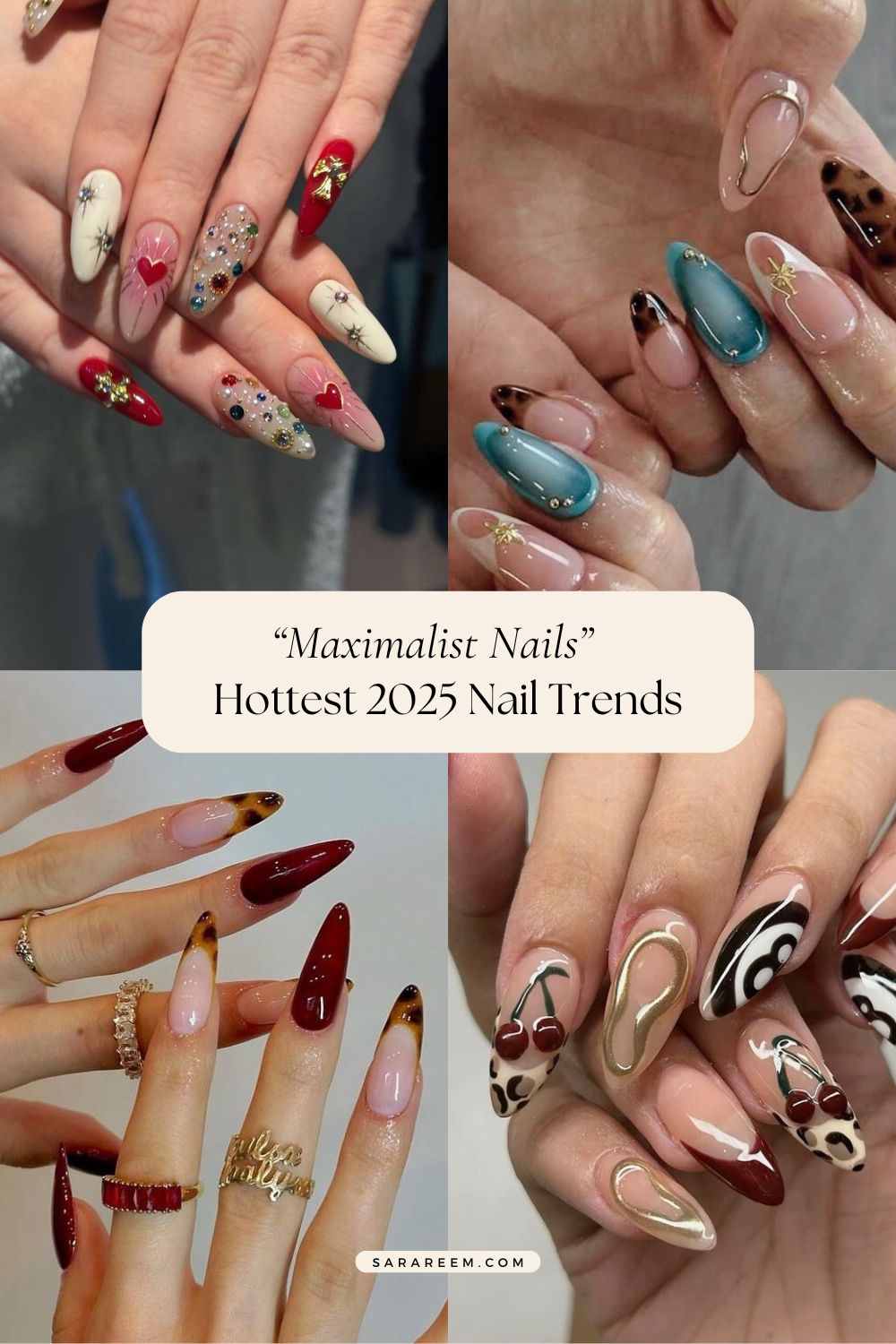 Maximalist Nails - 2025 nail trends and nail colors