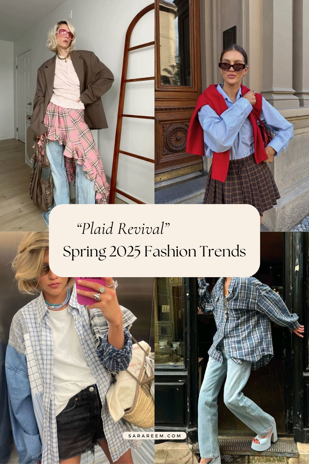 spring 2025 fashion trends - Plaid Revival