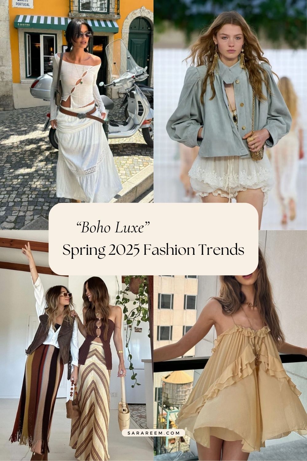 spring 2025 fashion trends - Boho Luxe