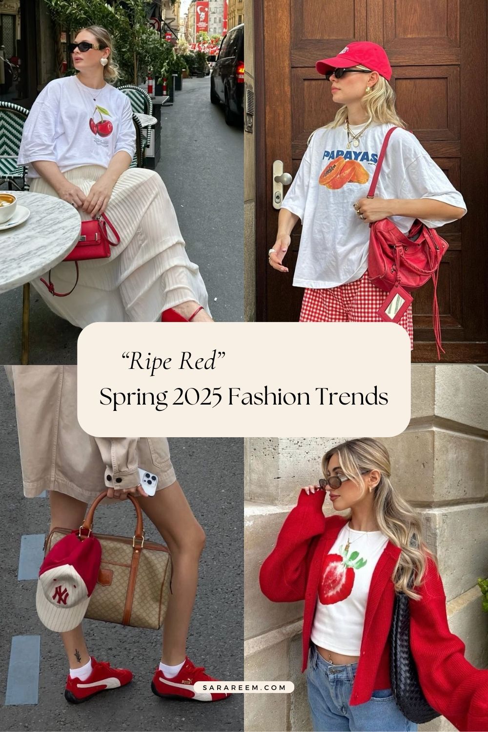 spring 2025 fashion trends - Ripe Red