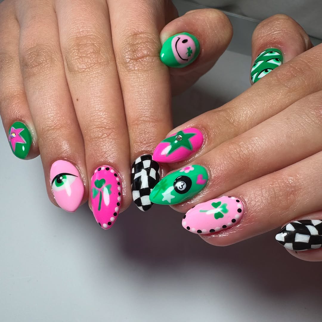 st. patrick's day nails 2025