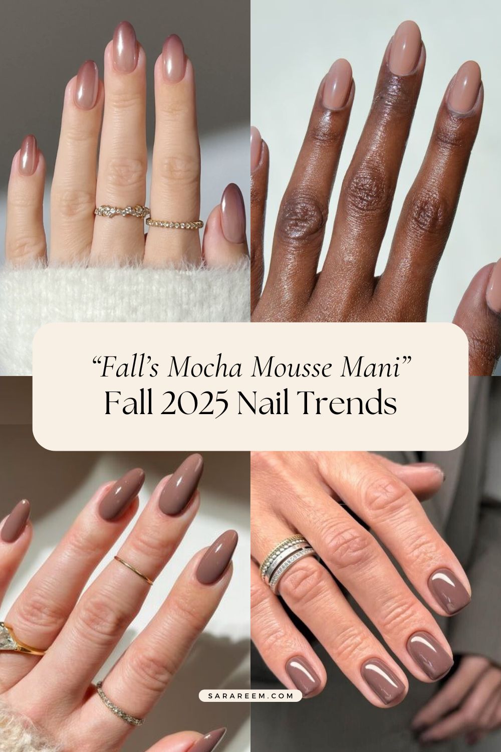 Fall 2025 Nail trends-Mocha Mousse Mani