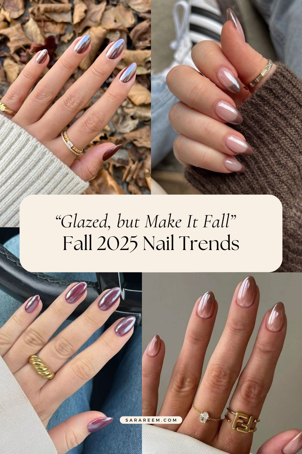 Fall 2025 Nail trends-Glazed but Make It Fall