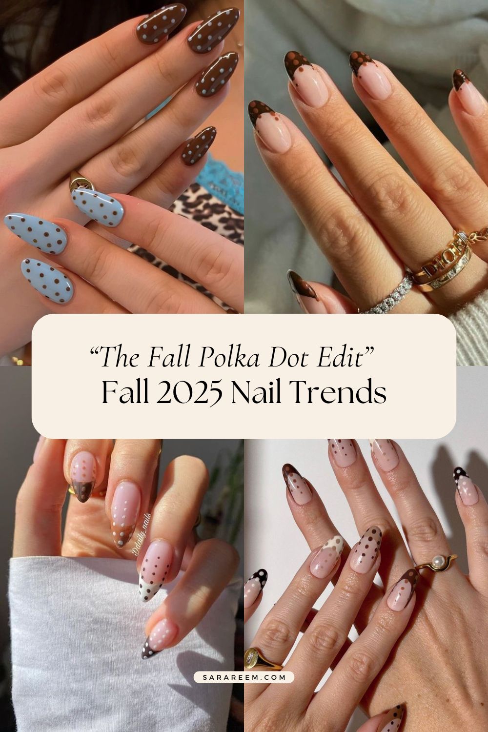 Fall 2025 Nail trends-The Fall Polka Dot Edit