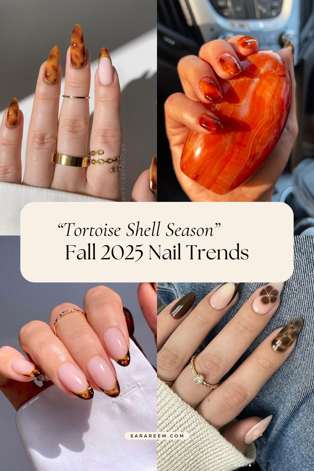 Fall 2025 Nail trends-Tortoise Shell Season