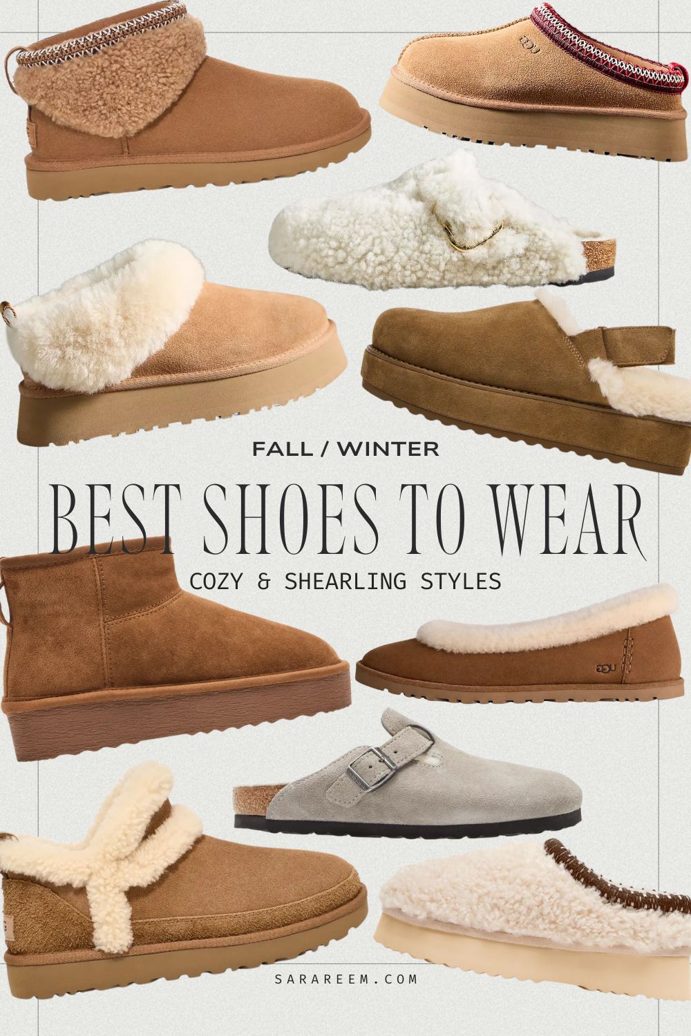 Best shoes fall winter to wear 2025 2026 - Cozy & Shearling Styles (UGGs, Clogs & Slip-Ons)