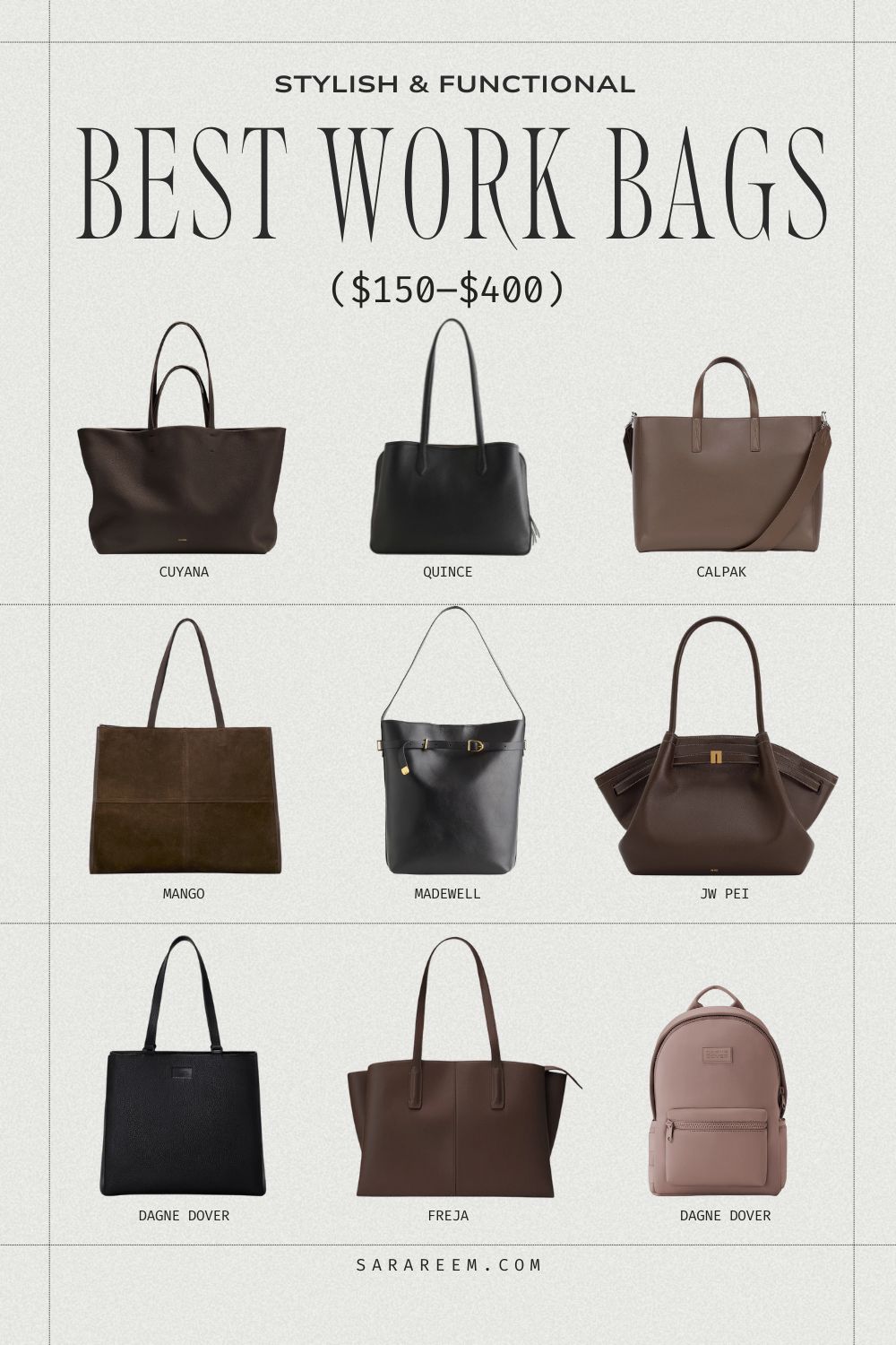 Best work bags for women in 2025 Best work bags for women in 2025 - Best work bags for every budget - Polished Mid-Range Work Bags ($150–$400)