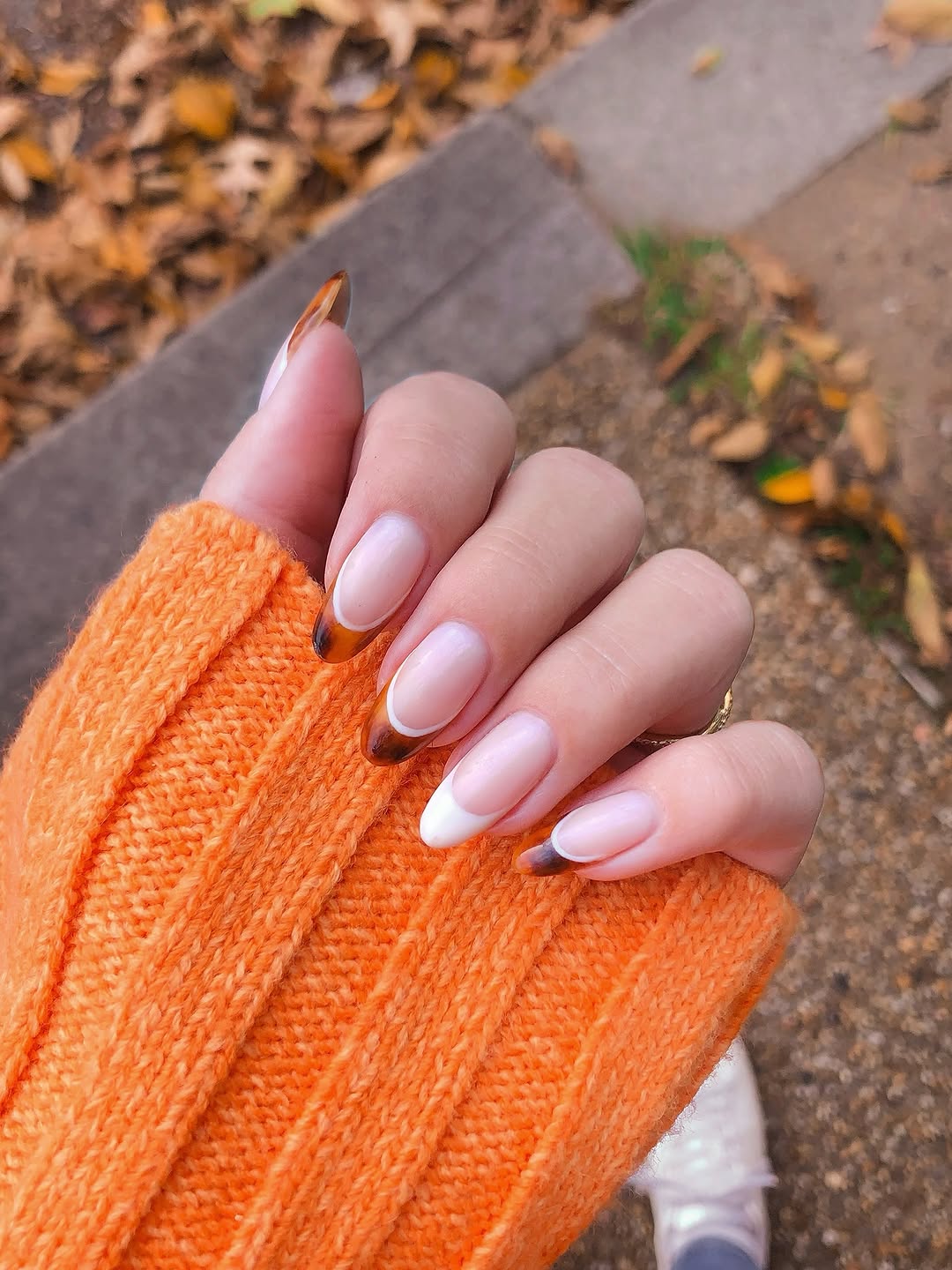 basecoatstories - Fall French tip nails