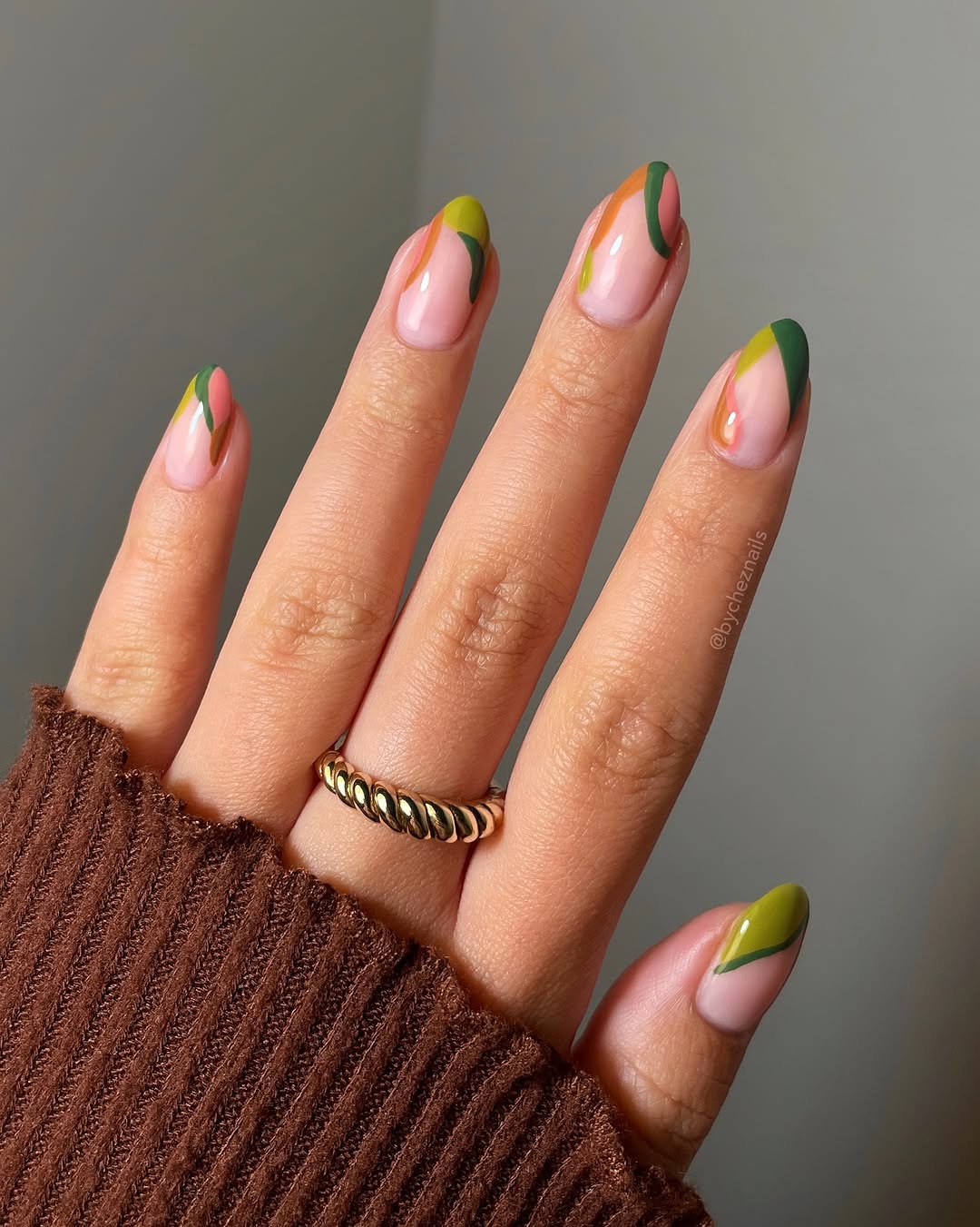 bycheznails - Fall French tip nails