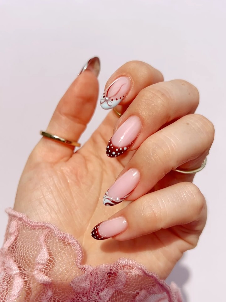hgnailsco - Fall French tip nails