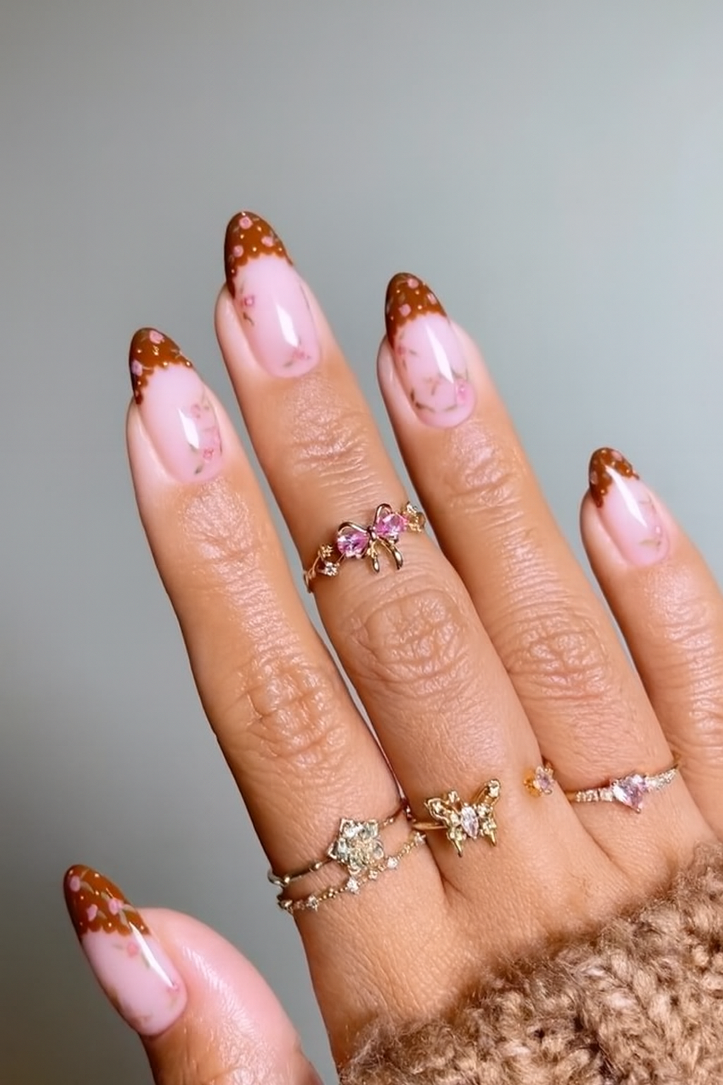sansungnails - Fall French tip nails