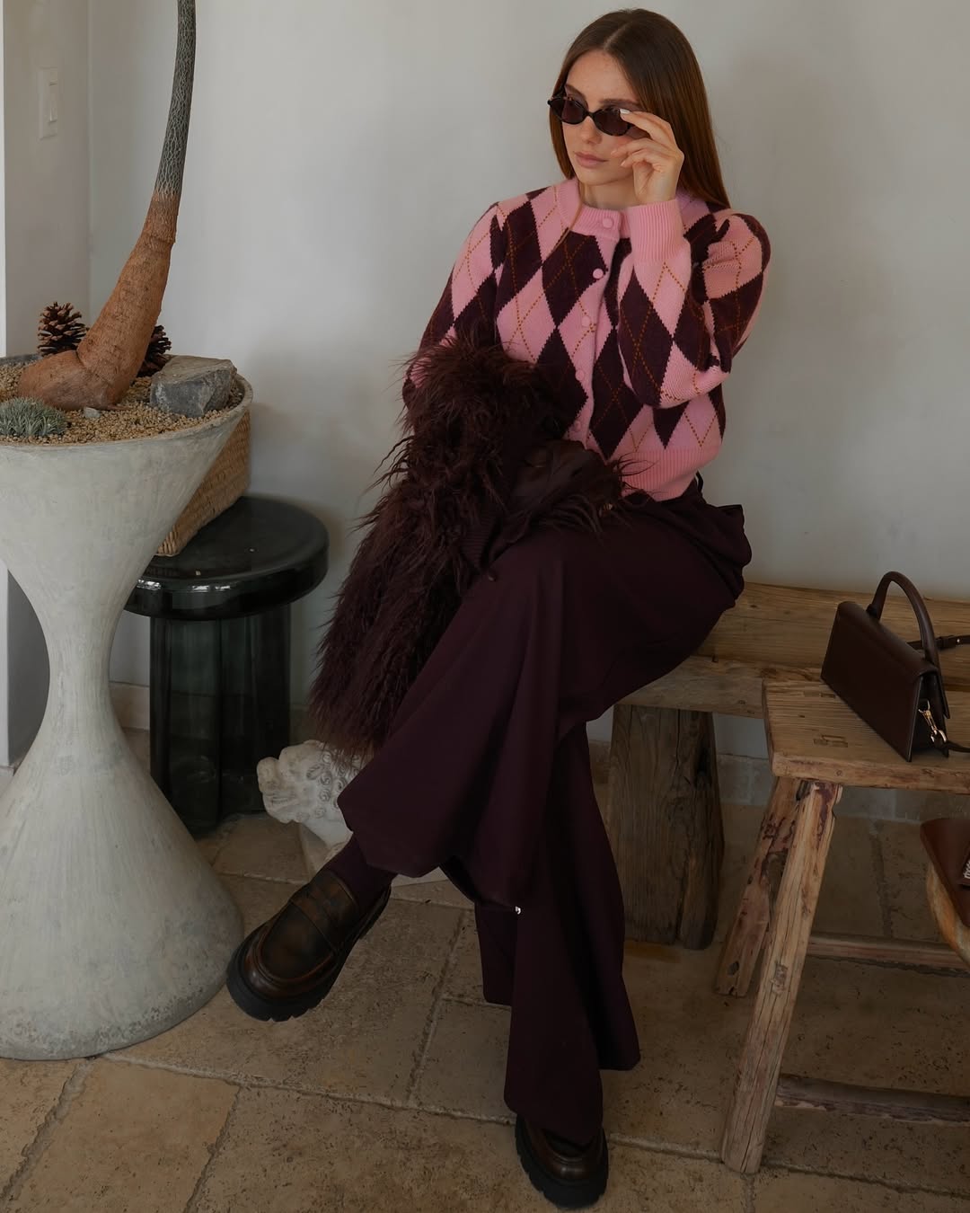 maryyeremyan - Argyle Sweater Outfit - Argyle Knits Trend Fall 2025 maryyeremyan - Argyle Sweater Outfit - Argyle Knits Trend Fall 2025