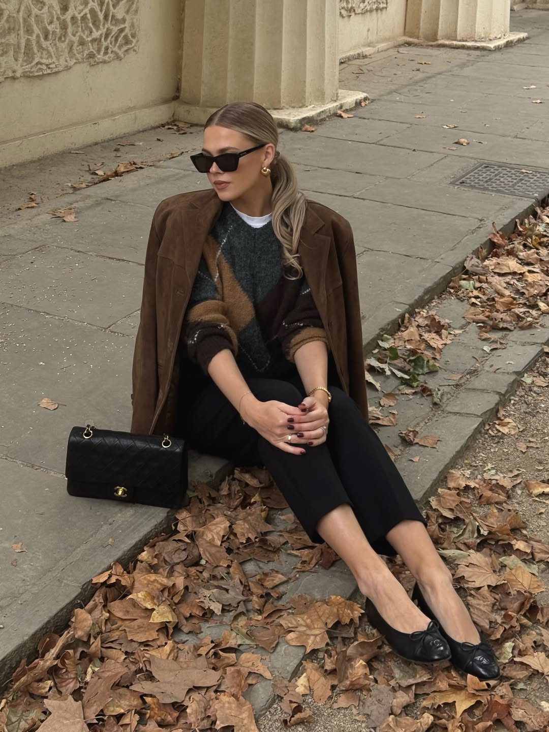 mildagud - Argyle Sweater Outfit - Argyle Knits Trend Fall 2025 mildagud - Argyle Sweater Outfit - Argyle Knits Trend Fall 2025