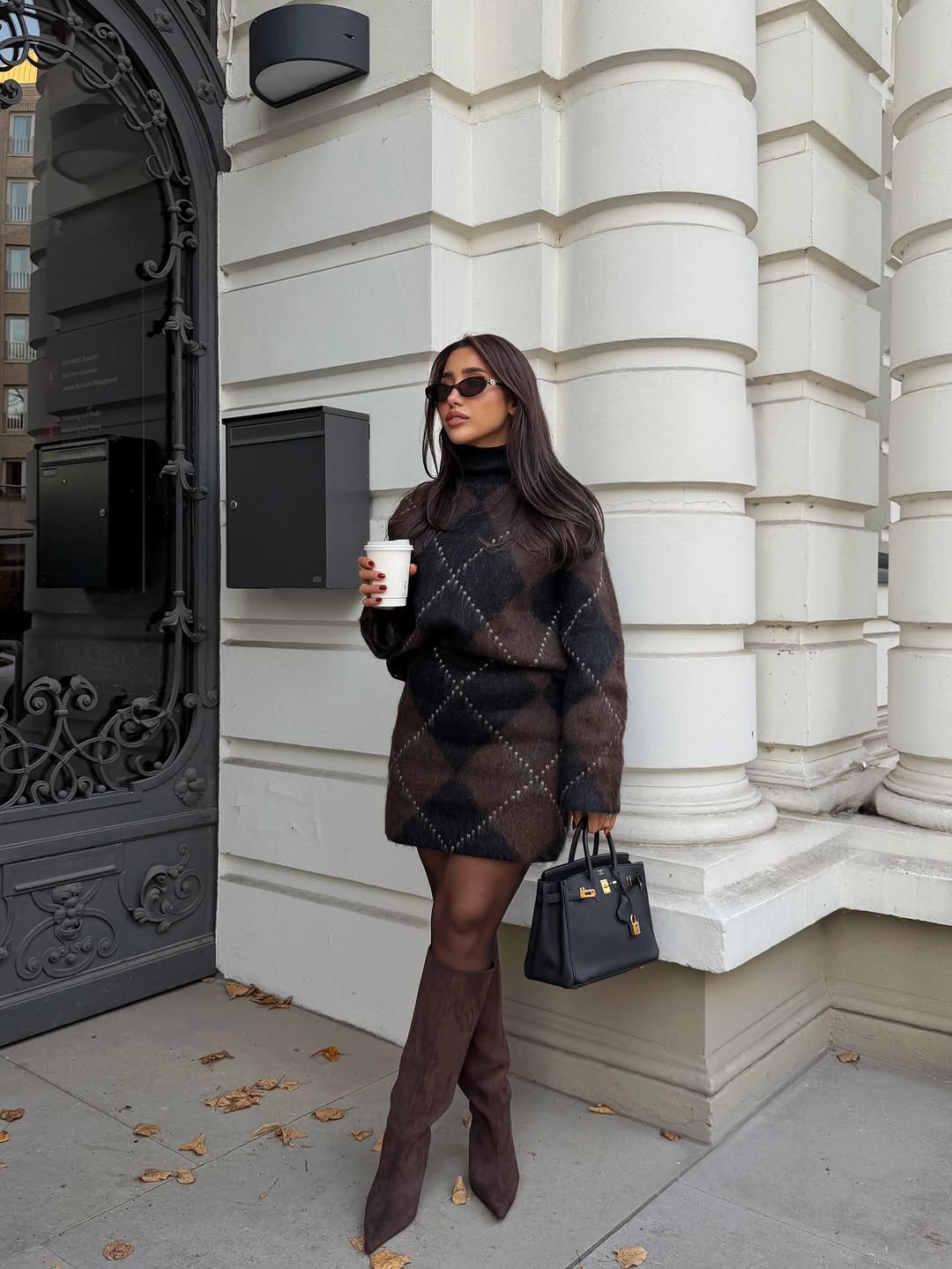 sepidehghmi - Argyle Sweater Outfit - Argyle Knits Trend Fall 2025 sepidehghmi - Argyle Sweater Outfit - Argyle Knits Trend Fall 2025