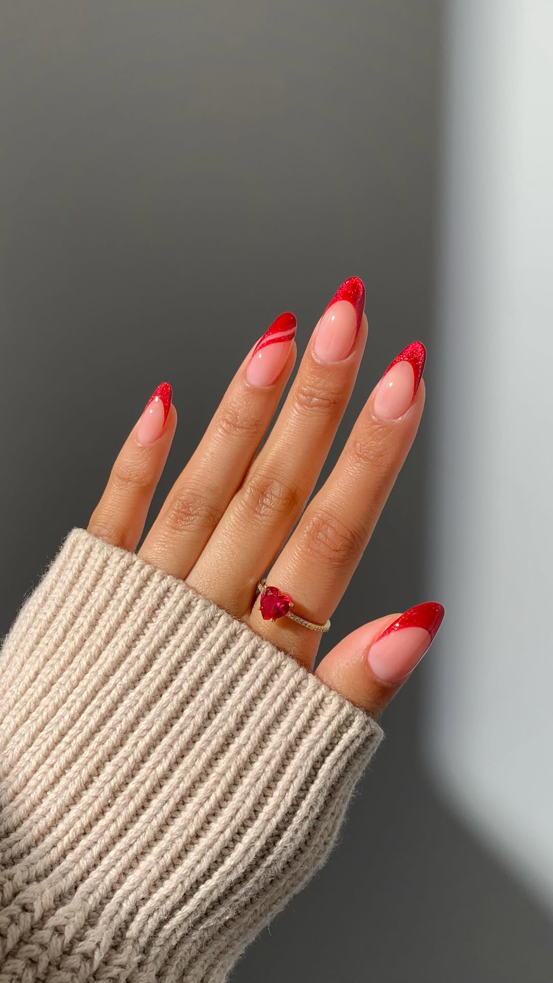 glossytipped - french tip winter nails