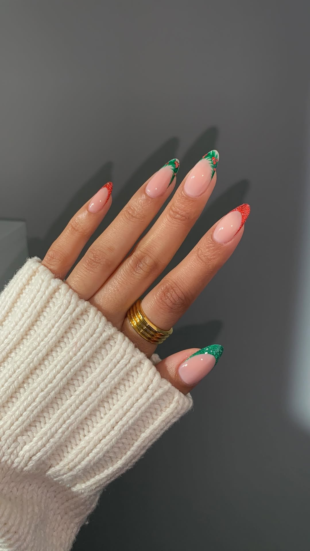glossytipped - french tip winter nails