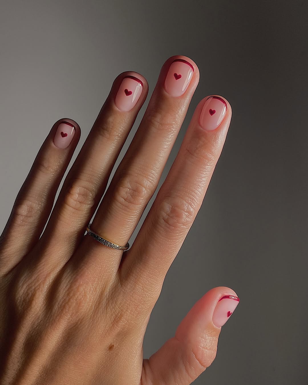 matejanova - simple minimalist Valentines nails - Valentines nails - valentines nails 2026