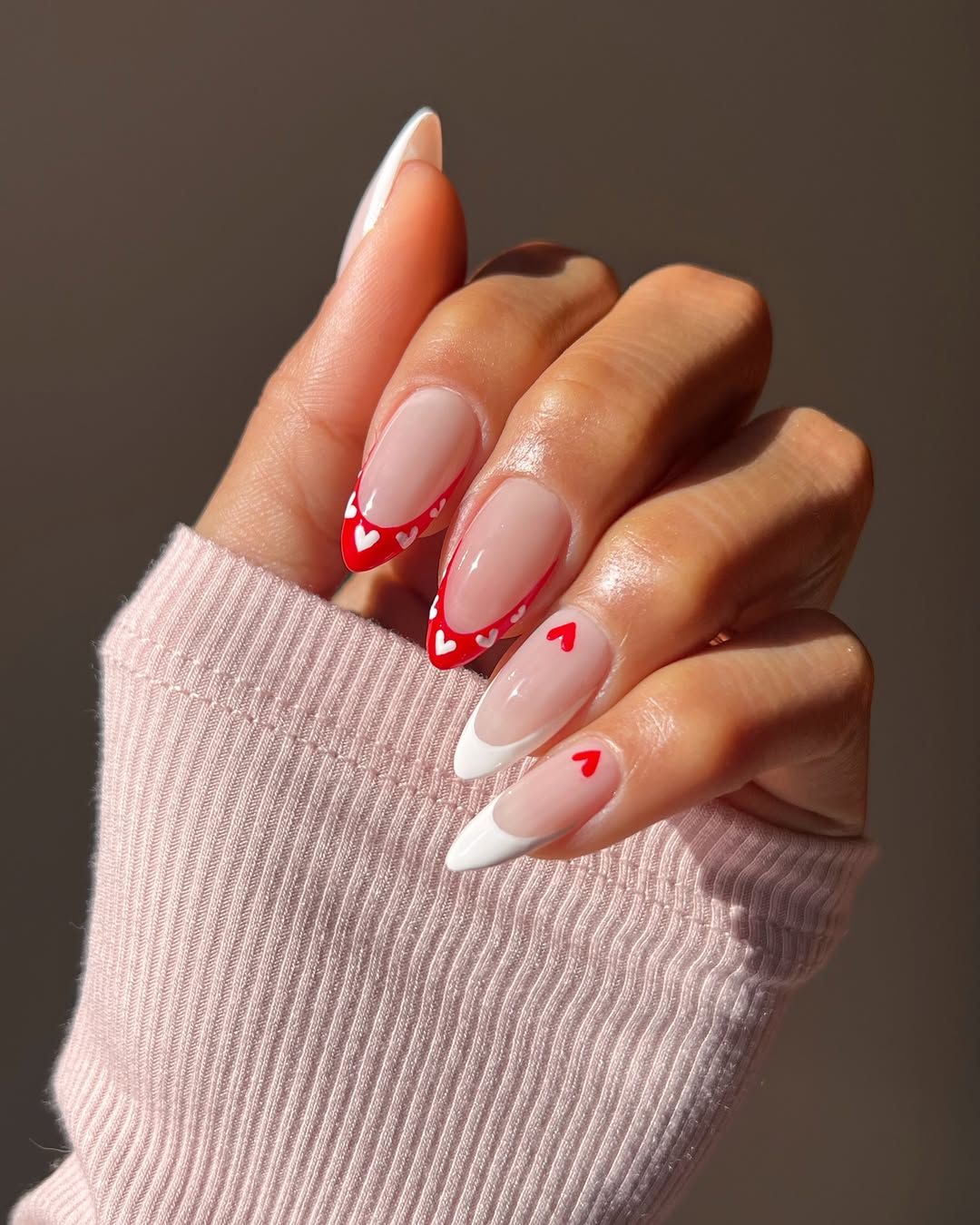 overglowedit - French Tip Valentines nails - Valentines nails - valentines nails 2026