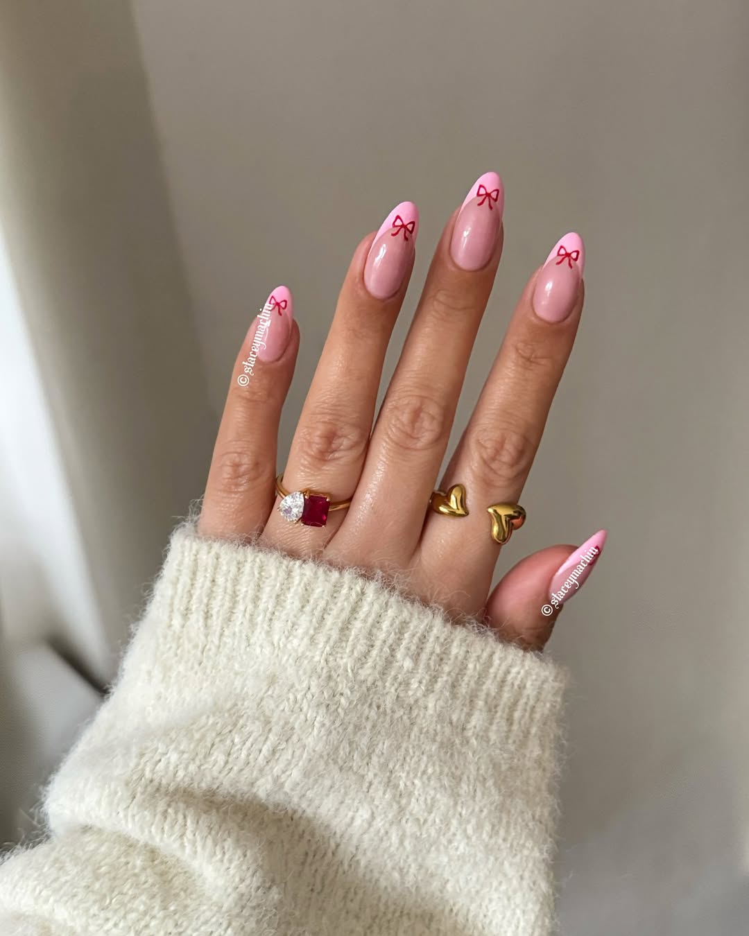 staceymachin - simple minimalist Valentines nails - Valentines nails - valentines nails 2026