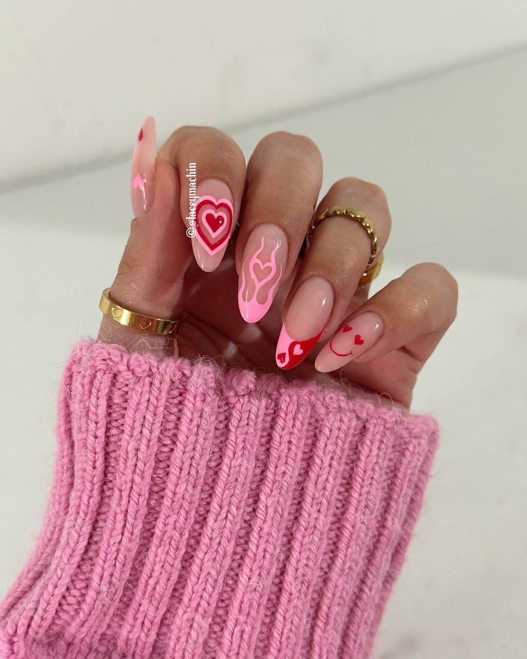 staceymachin - valentines nails 2026 - valentines nail ideas