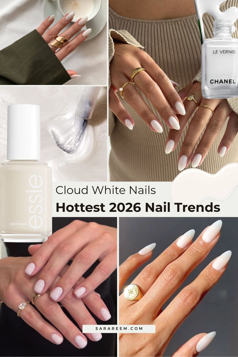 Hottest 2026 Nail Trends - Cloud White Nails
