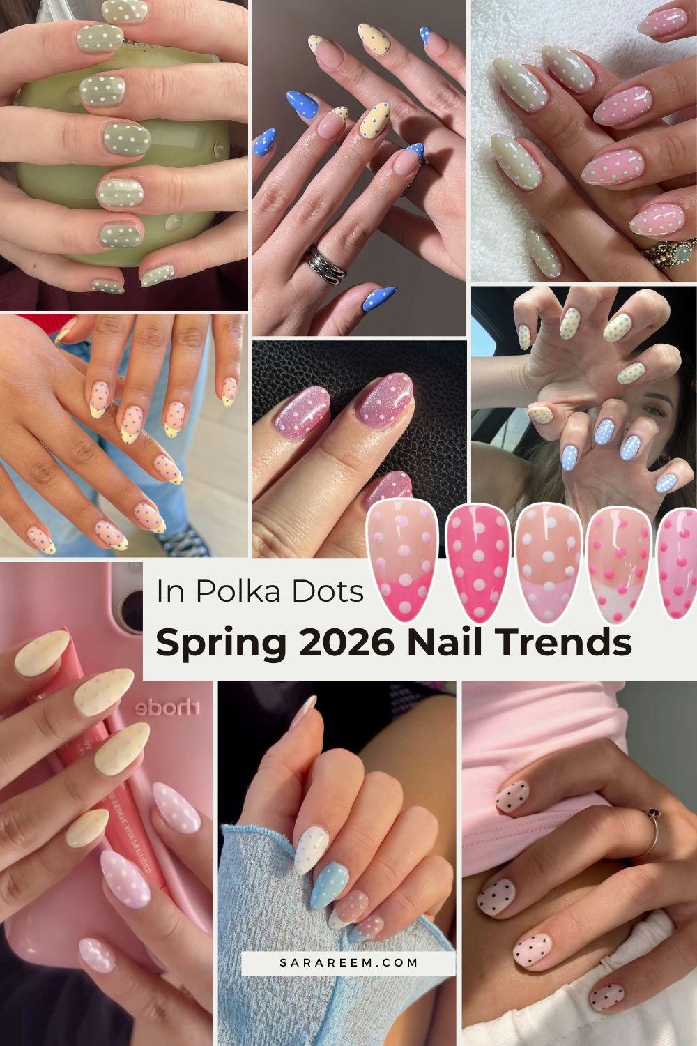spring 2026 nail trends - In Polka Dots
