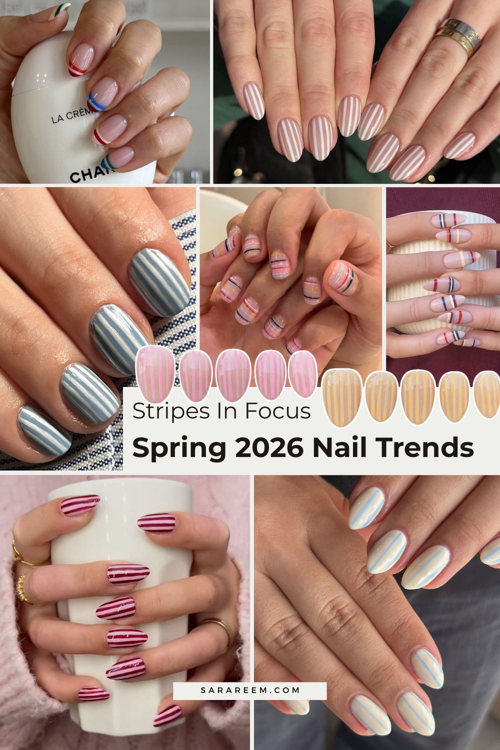 spring 2026 nail trends - Stripes In Focus