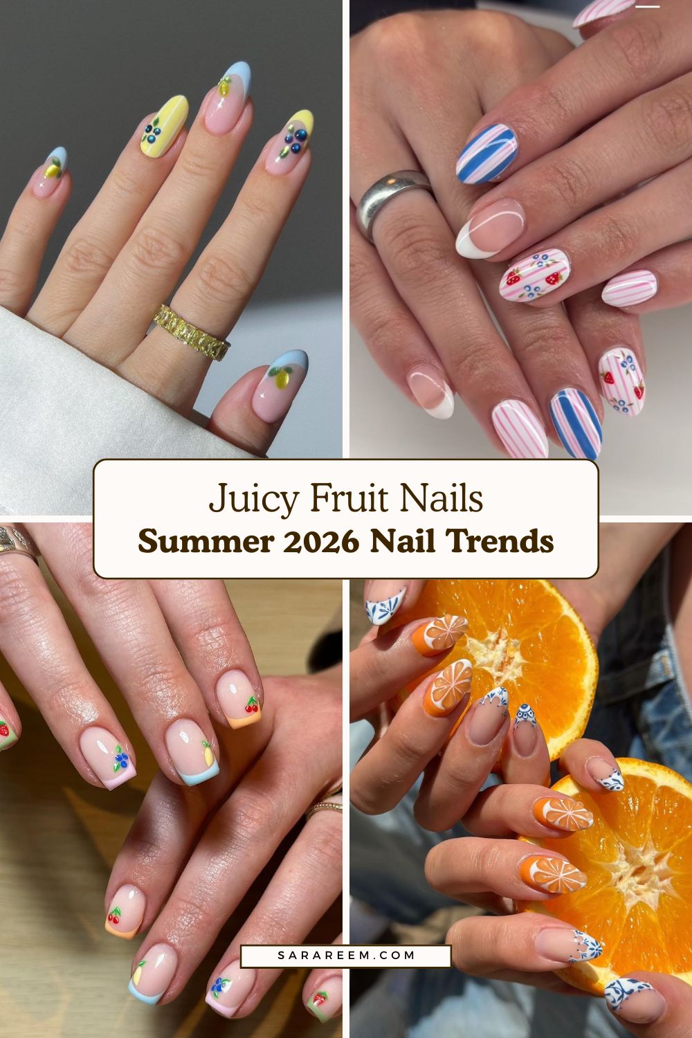 Summer 2026 nail trends - Juicy Fruit Nails Summer 2026 nail trends - Juicy Fruit Nails