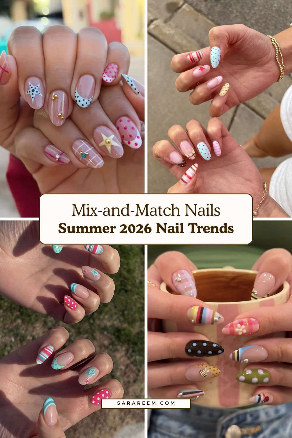 Summer 2026 nail trends - Mix-and-Match Nails Summer 2026 nail trends - Mix-and-Match Nails