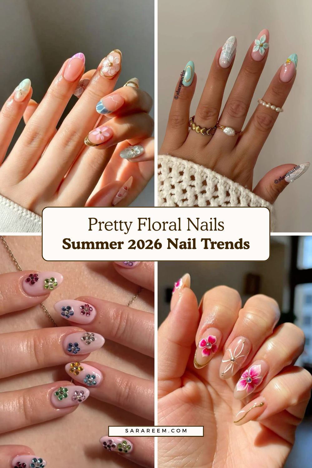 Summer 2026 nail trends - Pretty Floral Nails Summer 2026 nail trends - Pretty Floral Nails