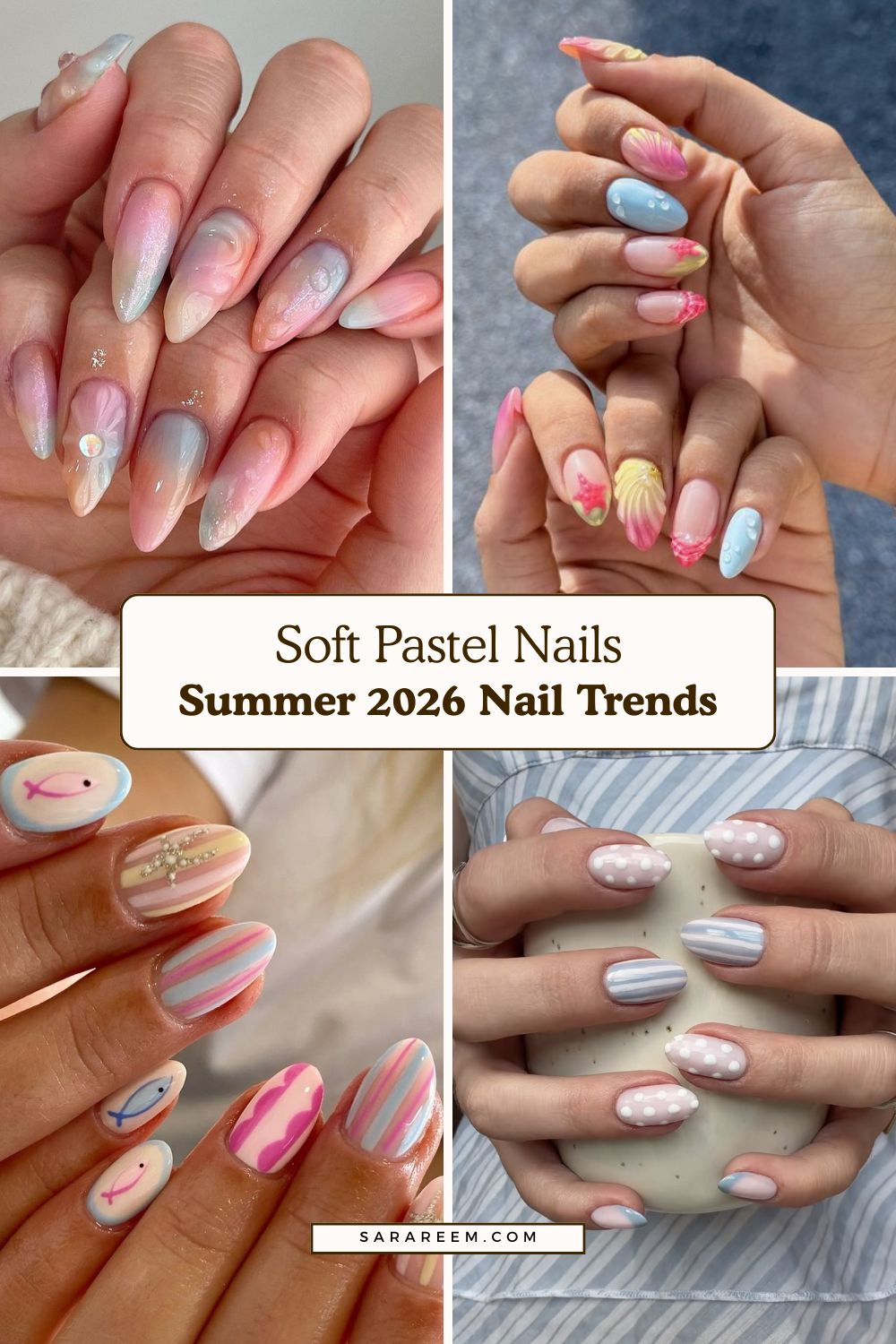 Summer 2026 nail trends - Soft Pastel Nails Summer 2026 nail trends - Soft Pastel Nails