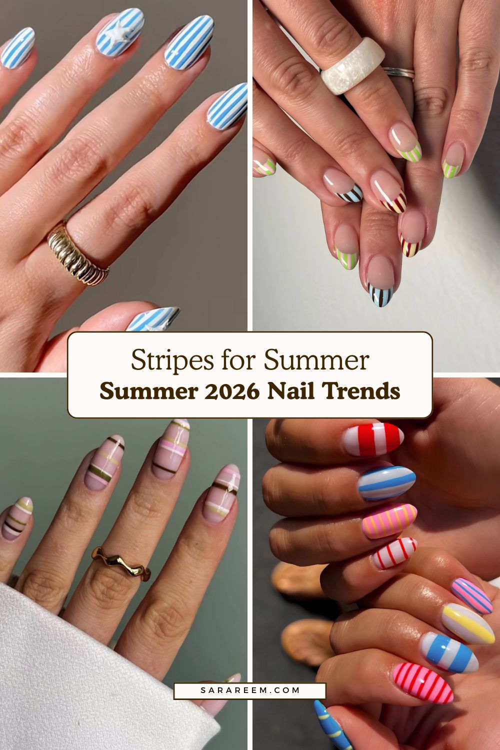 Summer 2026 nail trends - Stripes for Summer Summer 2026 nail trends - Stripes for Summer