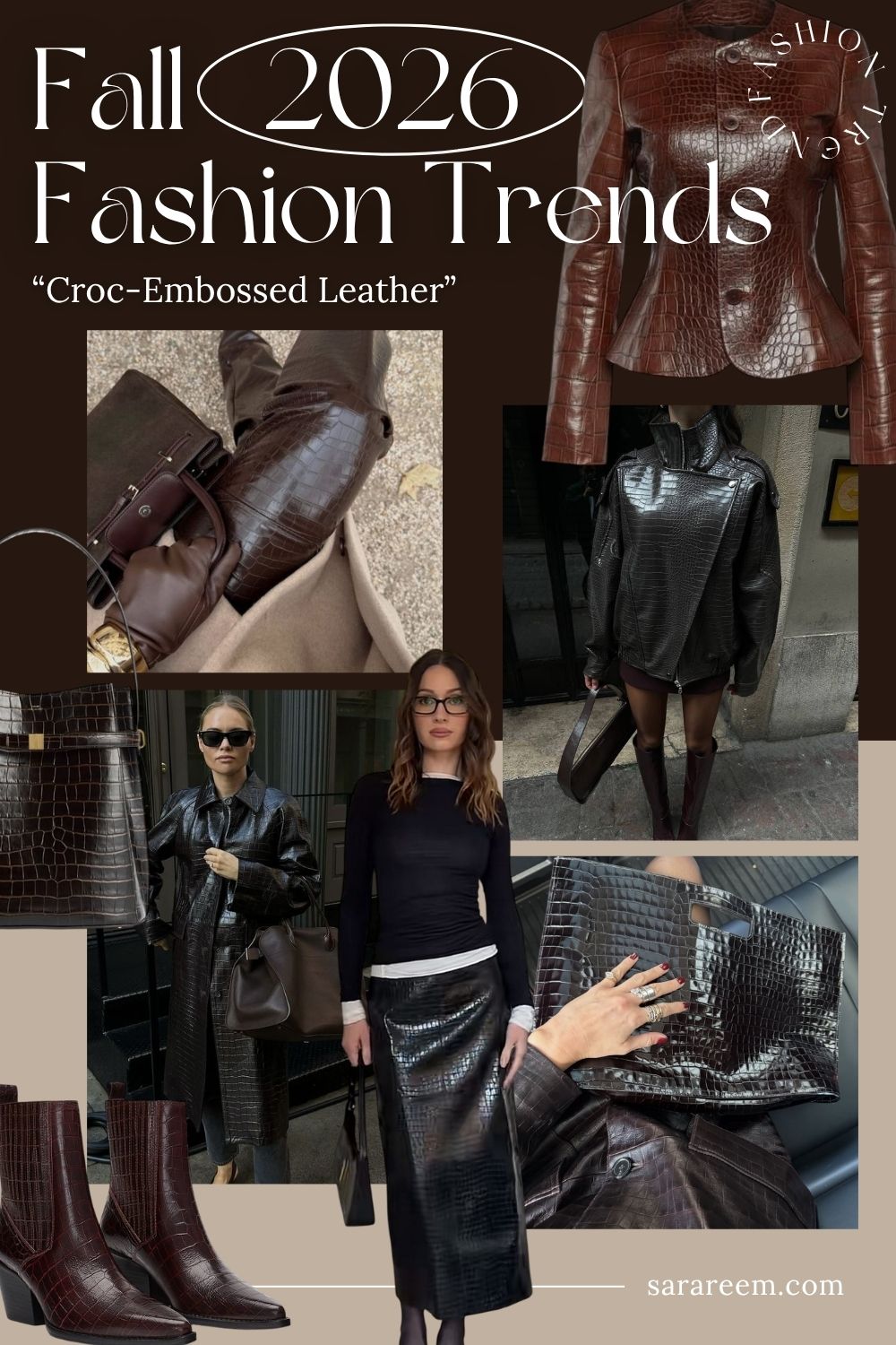 Fall 2026 Fashion Trends - Croc-Embossed Leather