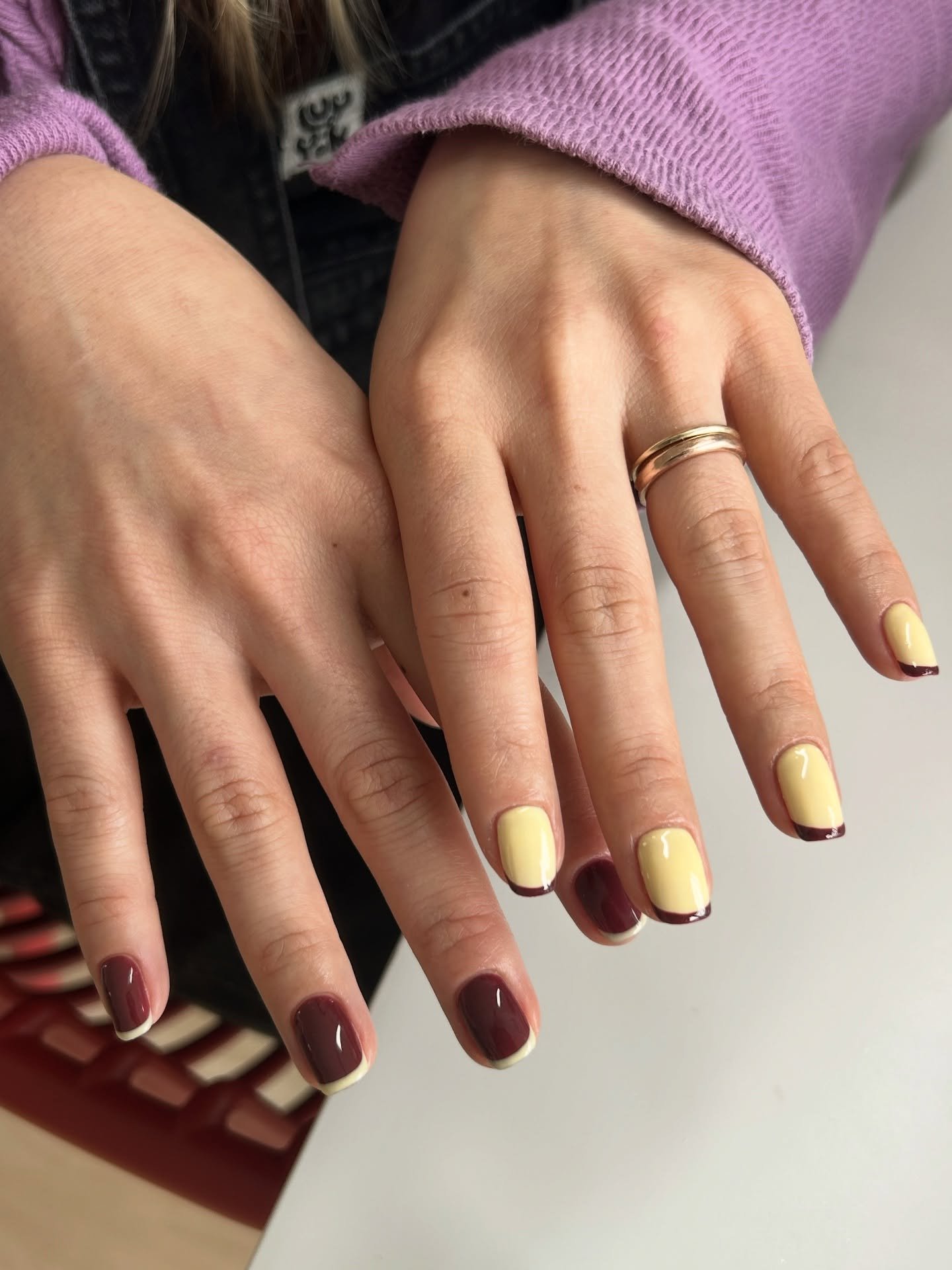 by_millimac - fall french tip nails - fall french tip nail ideas