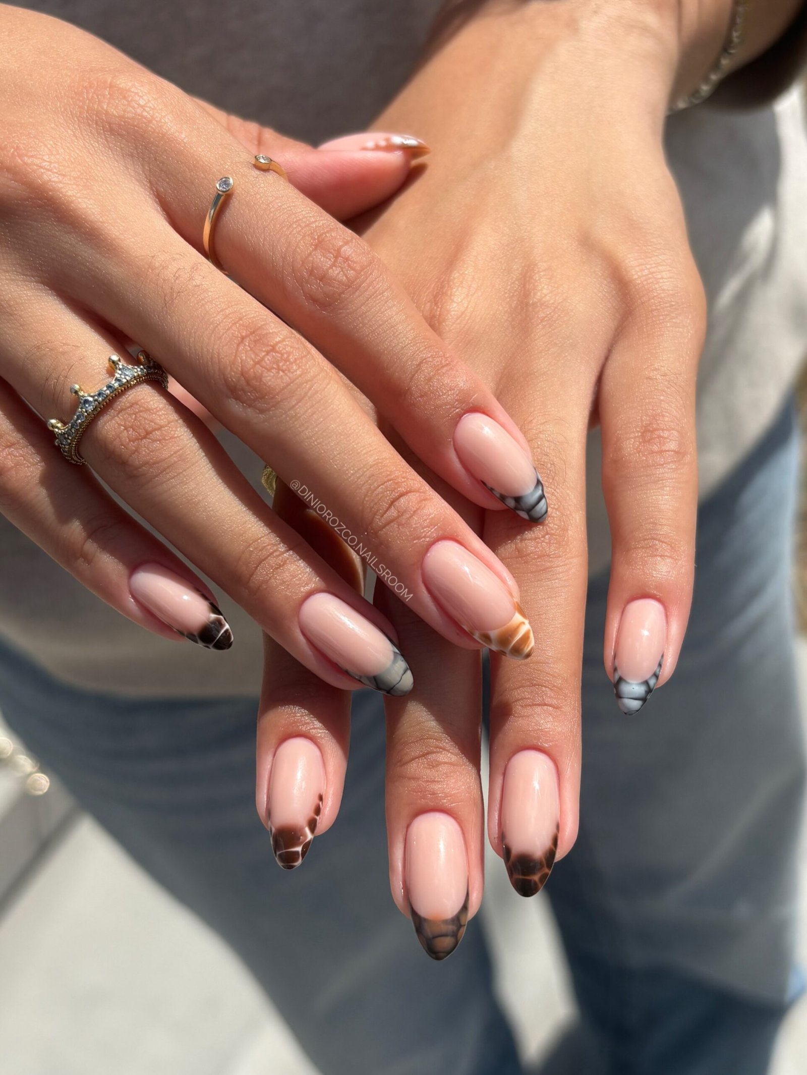 diniorozco.nailsroom - fall french tip nails - fall french tip nail idea