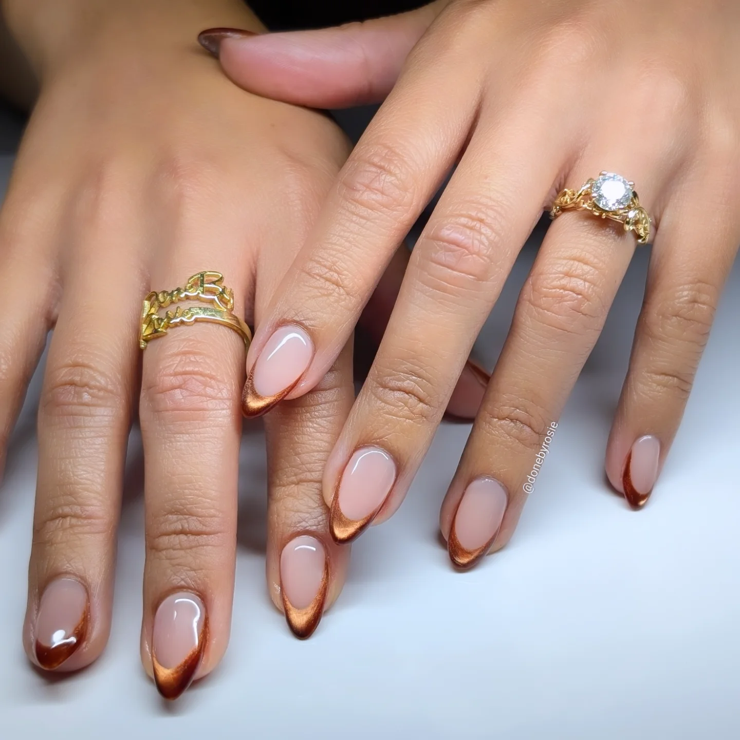 donebyrosie - fall french tip nails - fall french tip nail ideas