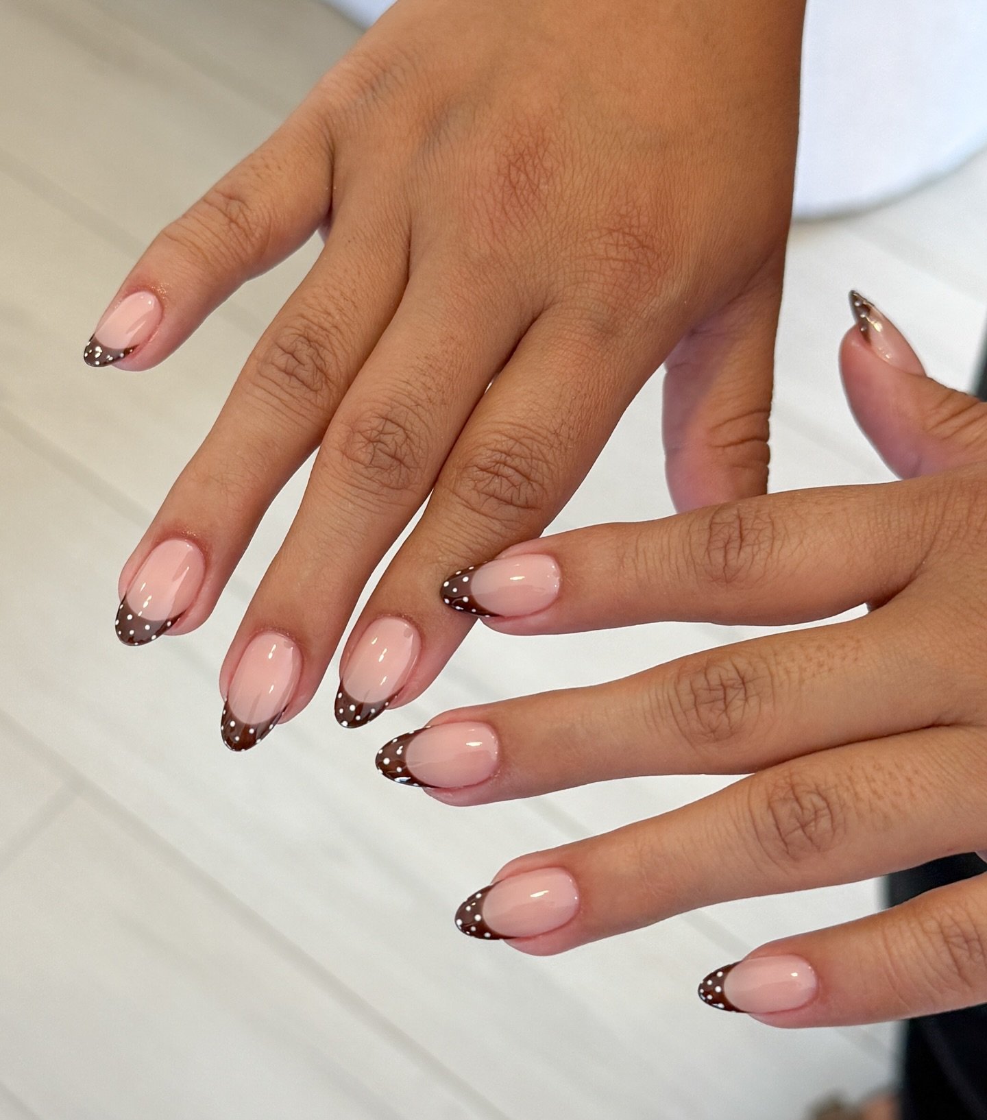 glossy.studios - fall french tip nails - fall french tip nail ideas
