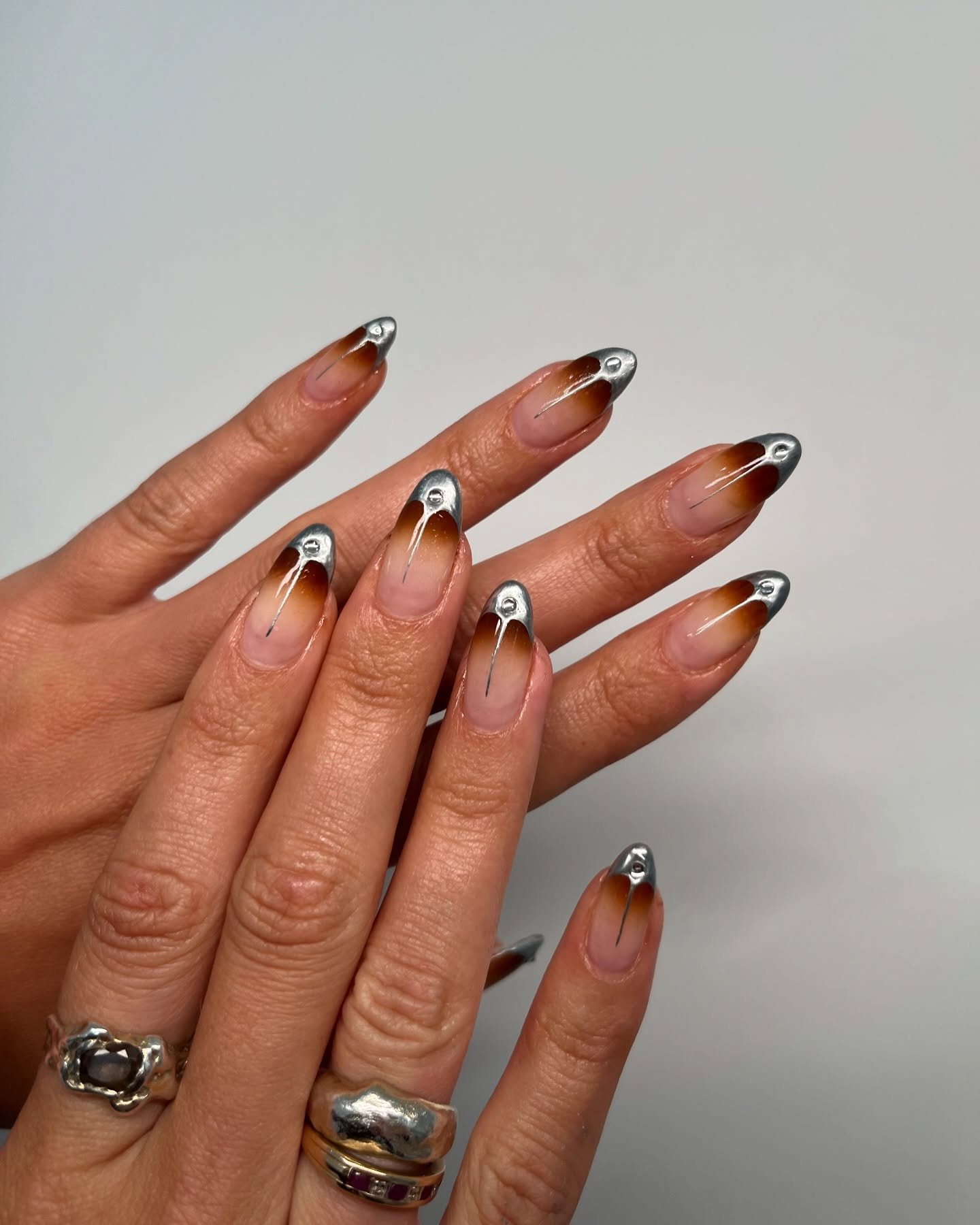 ladybugnails__ - fall french tip nails - fall french tip nail ideas