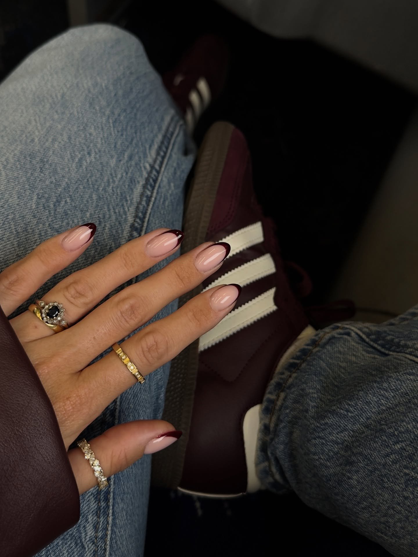 nails.by.iz_ - fall french tip nails - fall french tip nail ideas