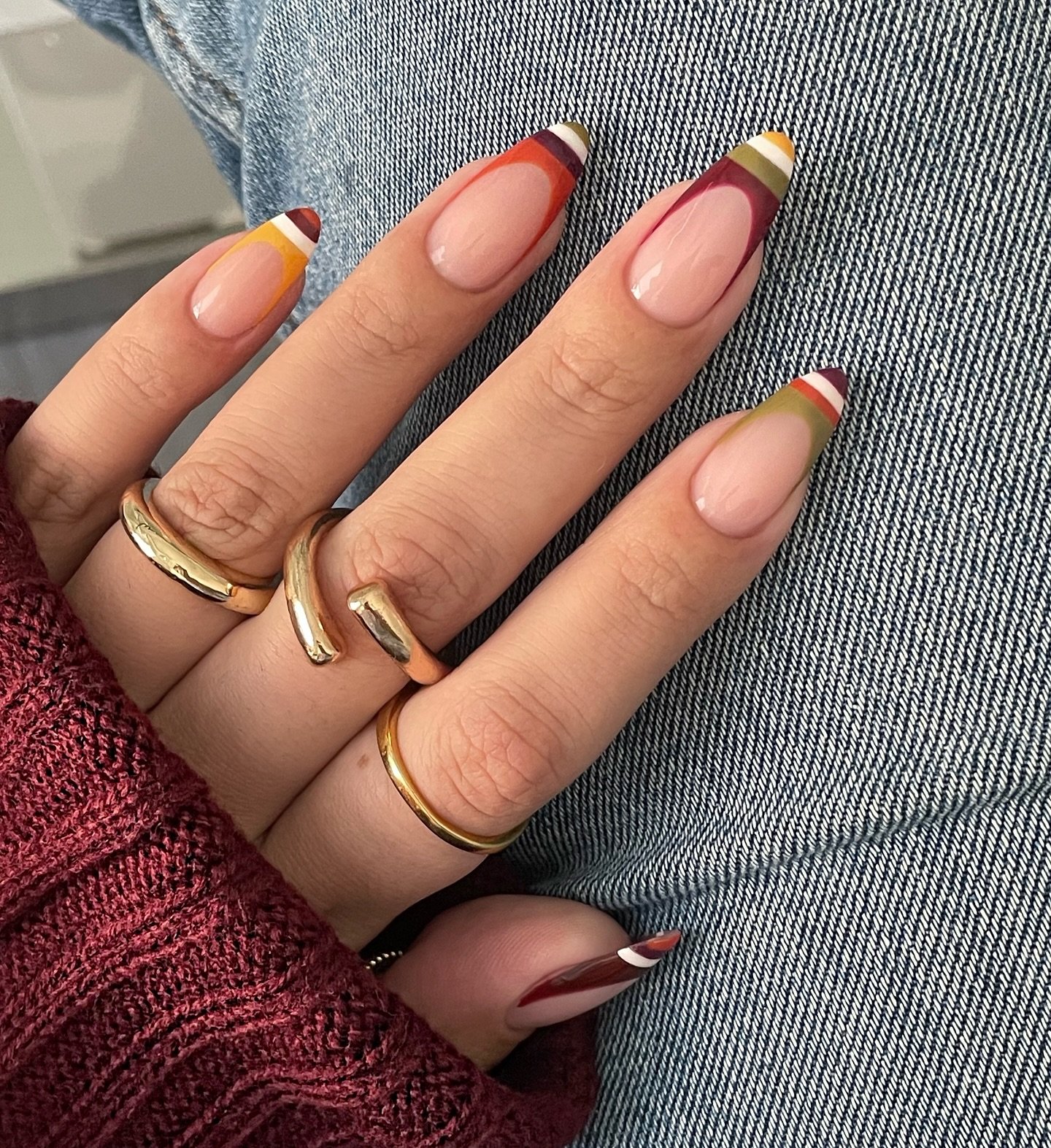 nailzkatkat - fall french tip nails - fall french tip nail ideas