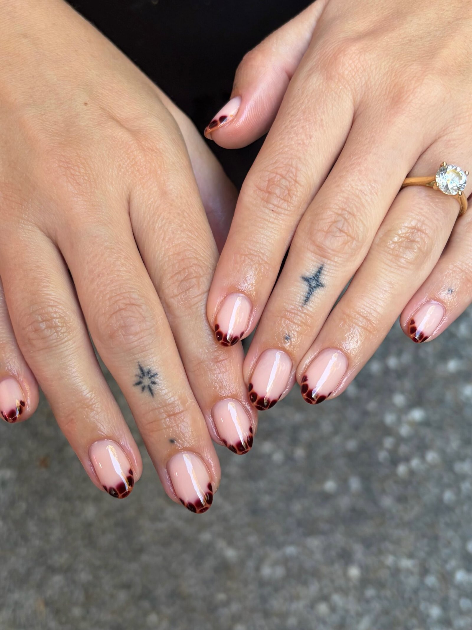 paintedbyloz - fall french tip nails - fall french tip nail ideas