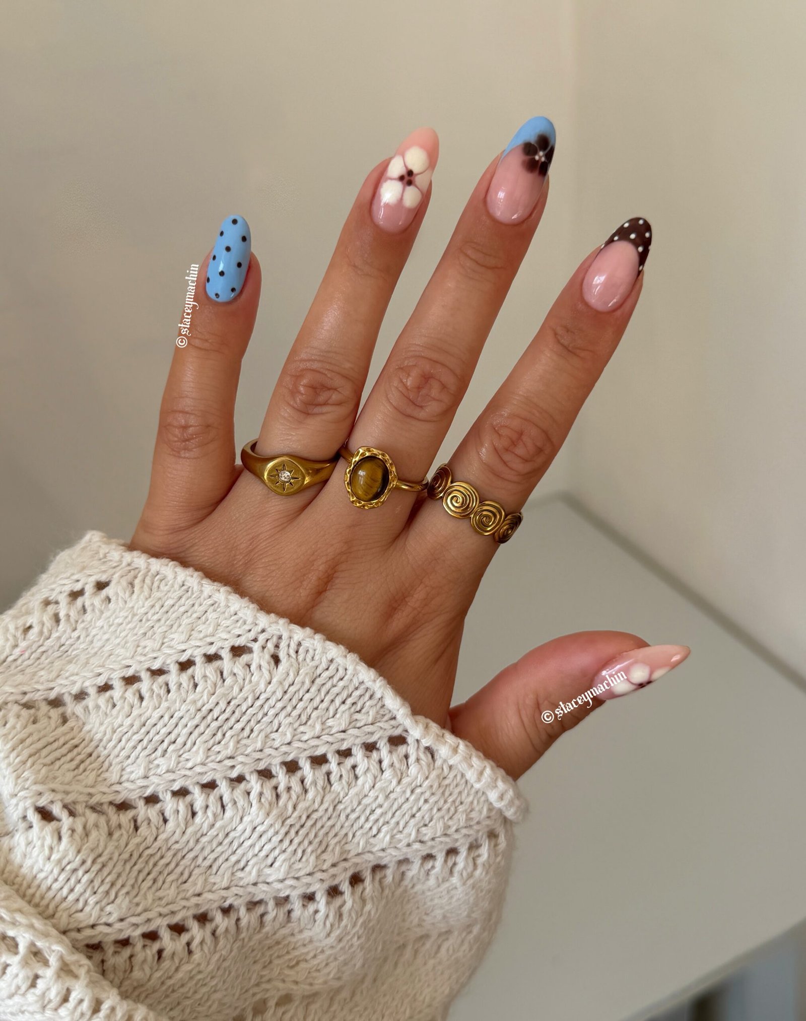 staceymachin - fall french tip nails - fall french tip nail ideas