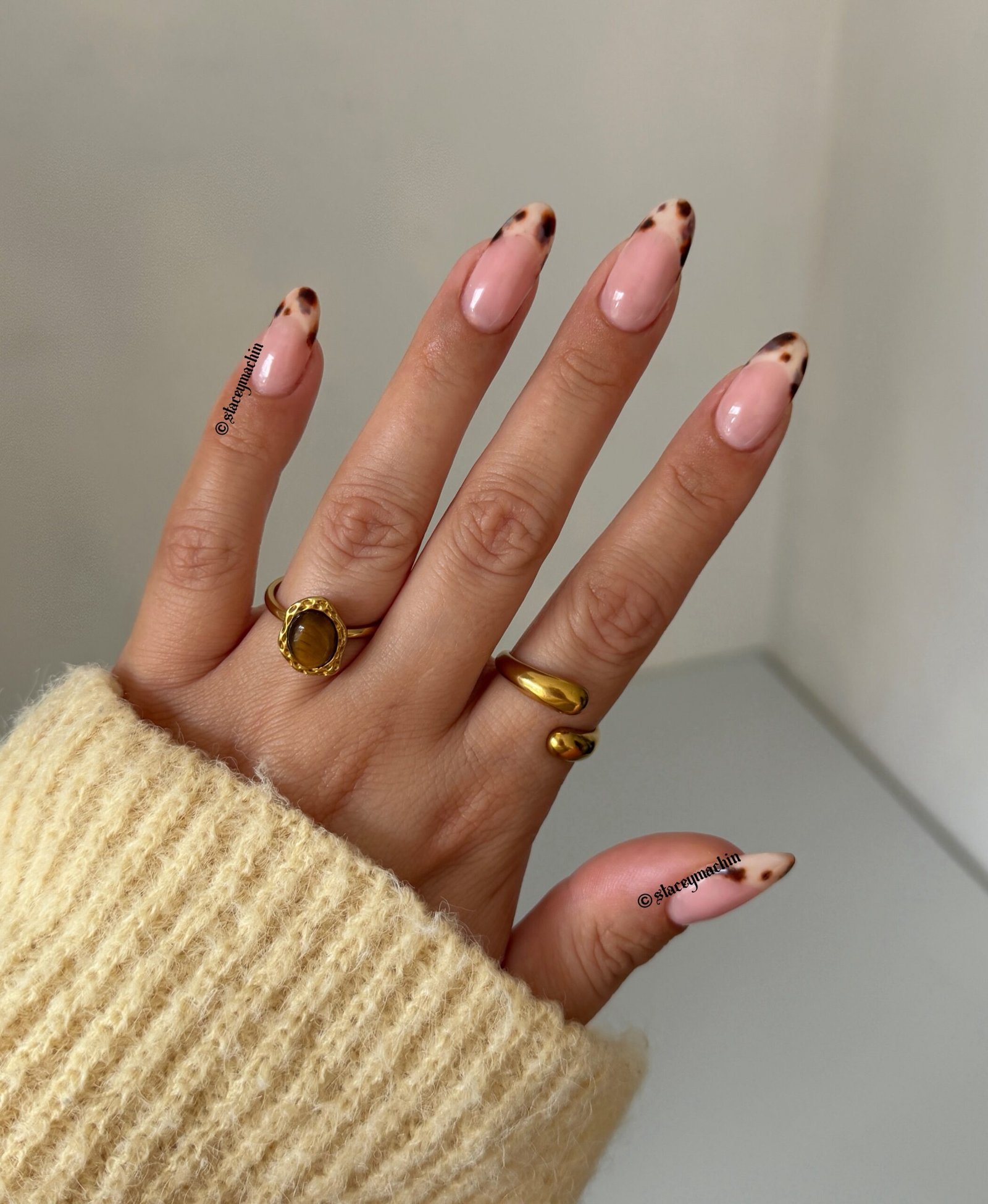 staceymachin - fall french tip nails - fall french tip nail ideas