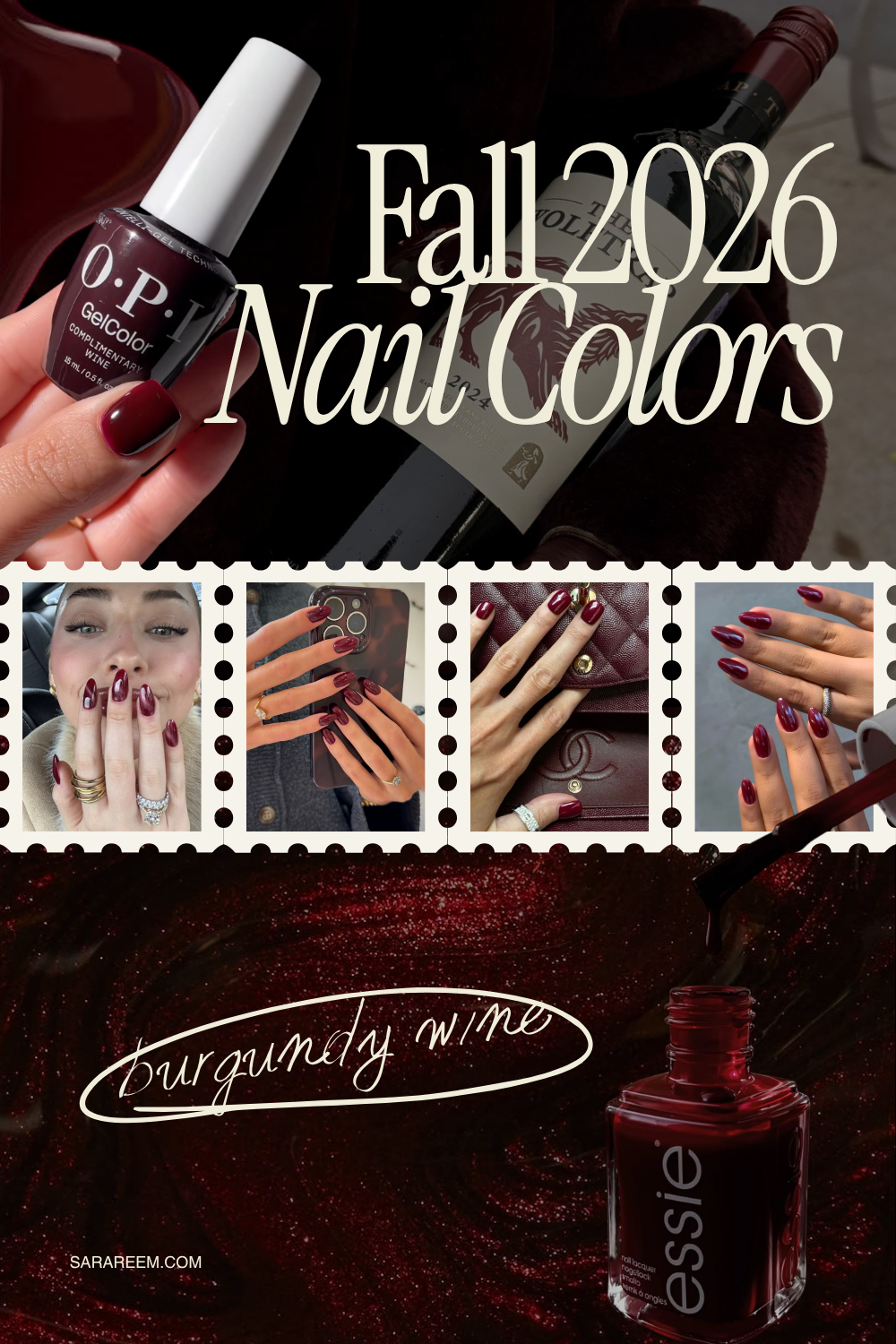 Fall 2026 Nail Colors - Burgundy Wine
