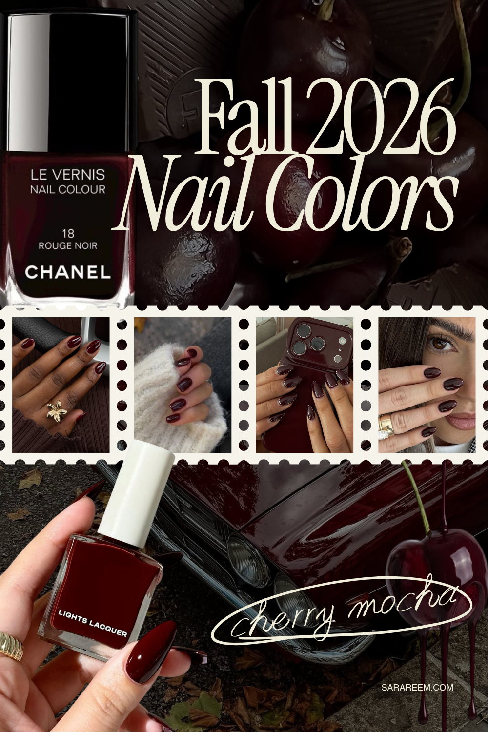 Fall 2026 Nail Colors - cherry mocha