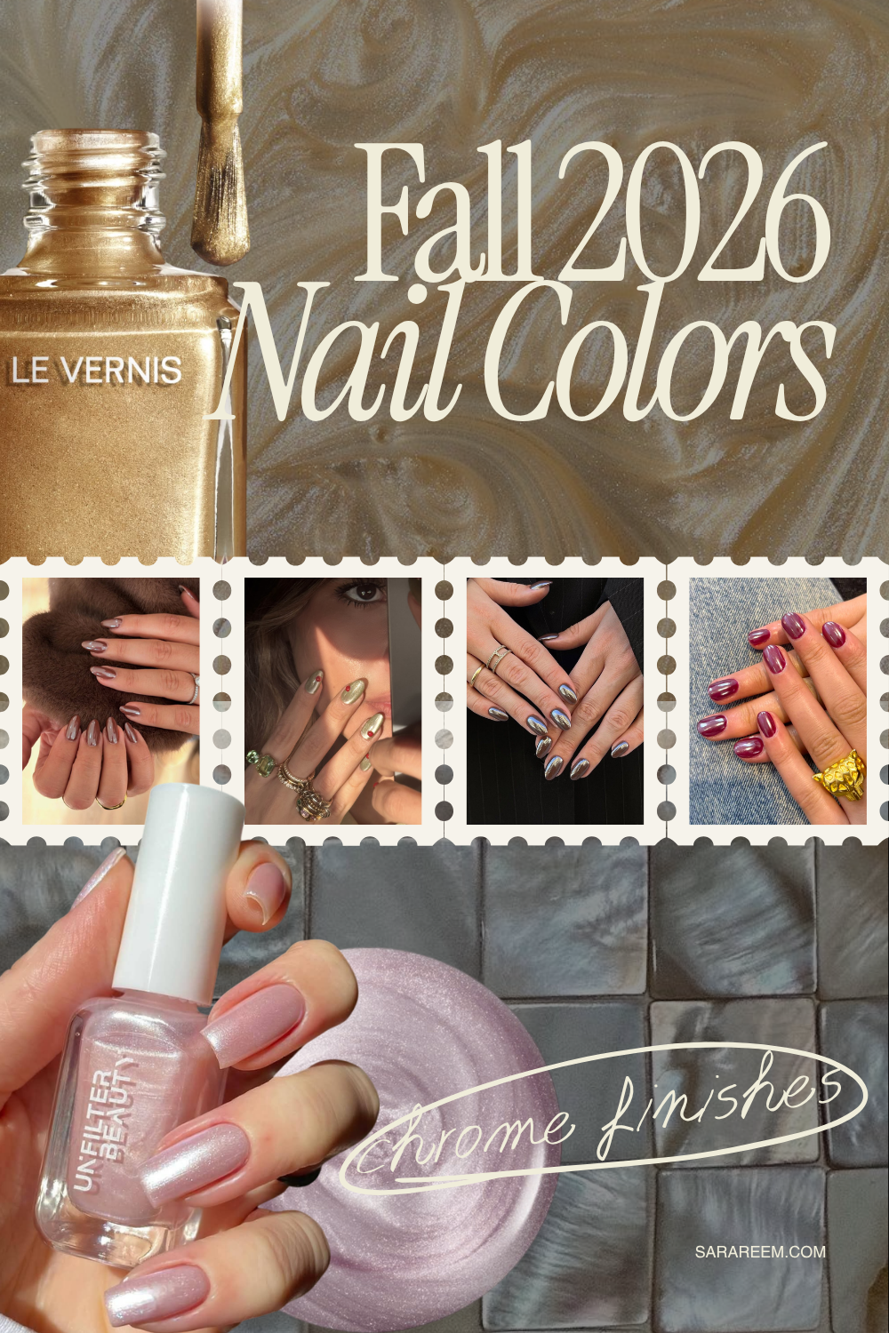 Fall 2026 Nail Colors - chrome finishes