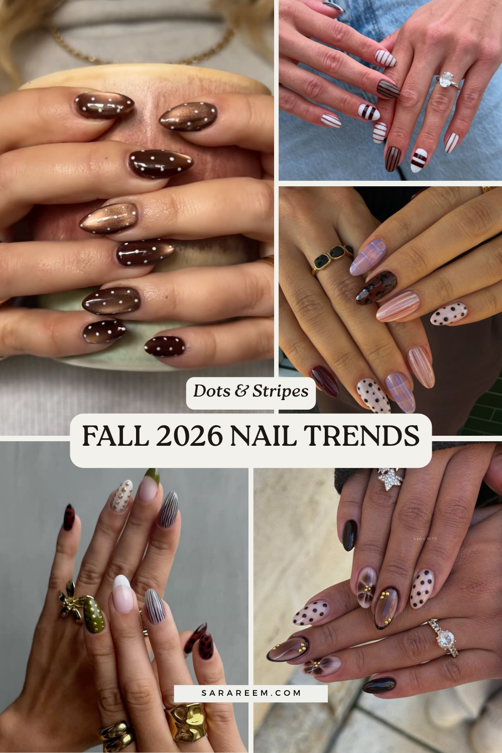 Fall 2026 nail trends - Dots & Stripes Fall 2026 nail trends - Dots & Stripes